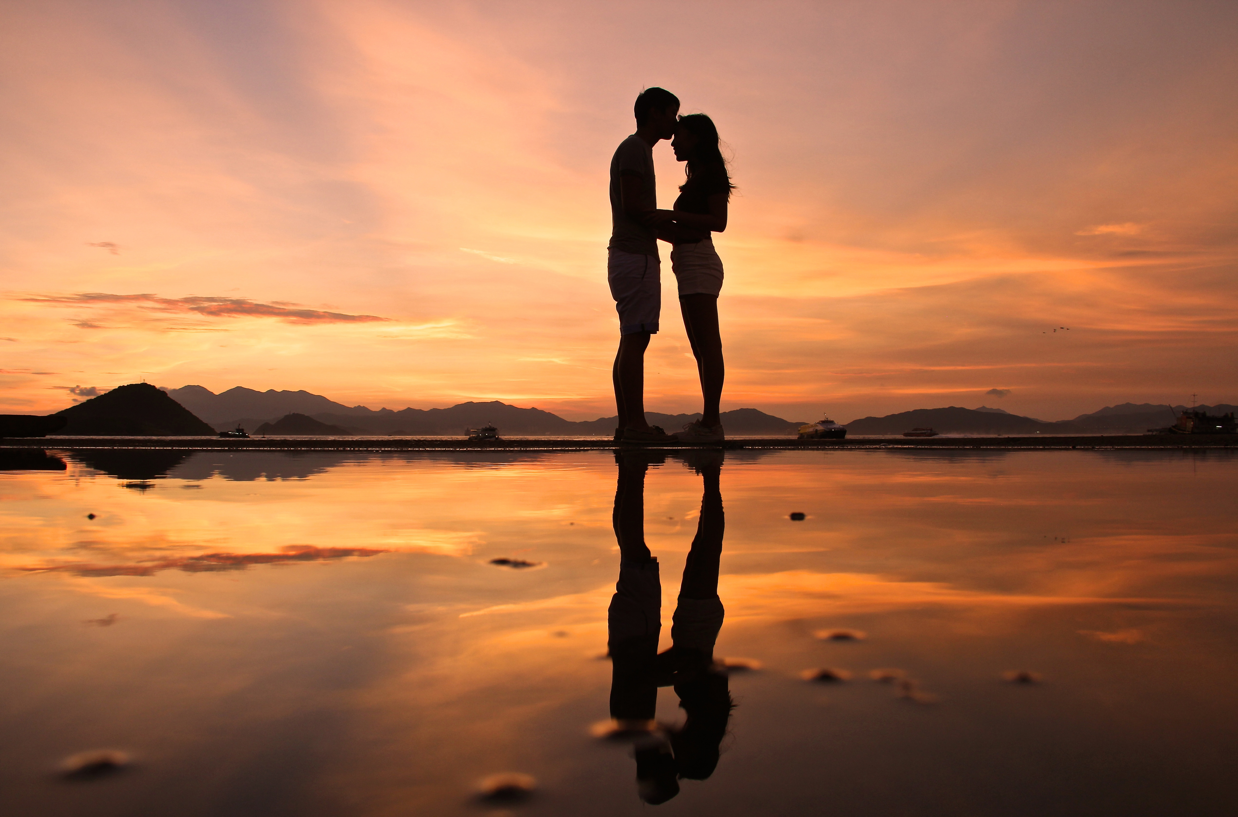 Lovers in beach