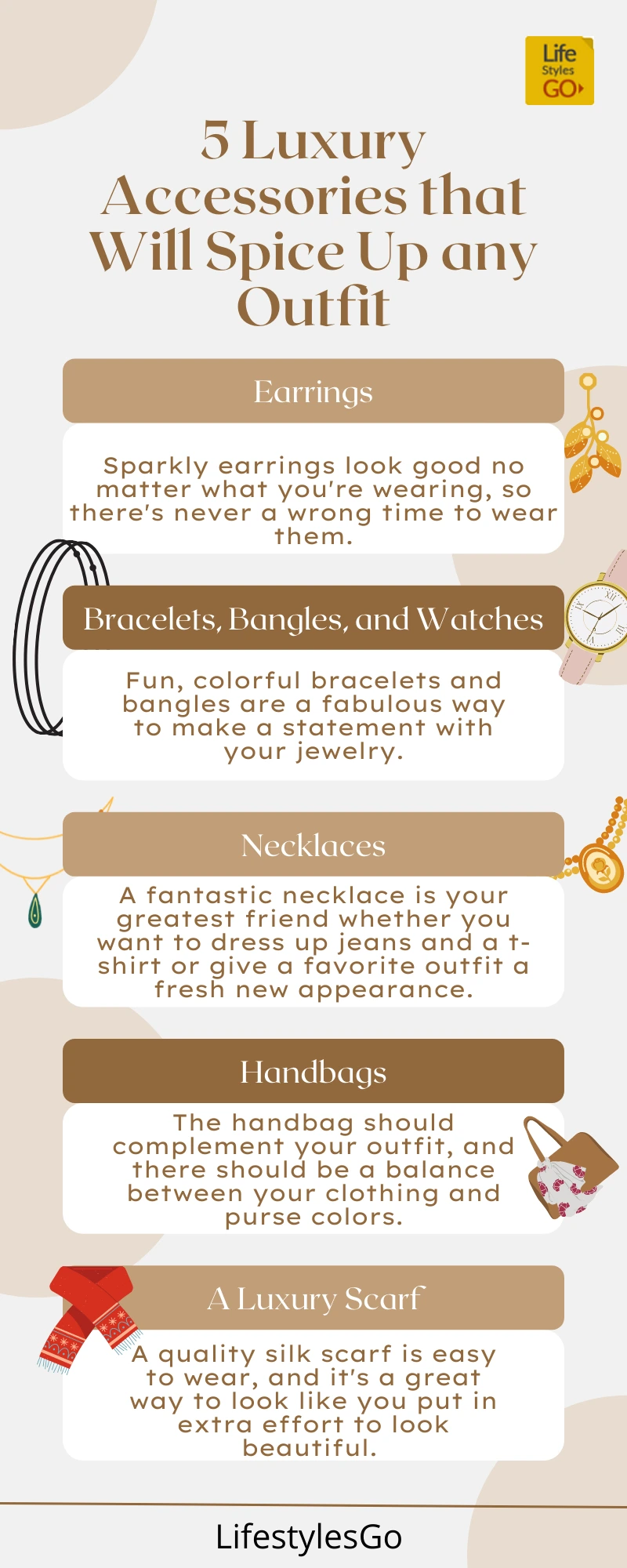 5 Luxury Accessories that Will Spice Up any Outfit Infographic