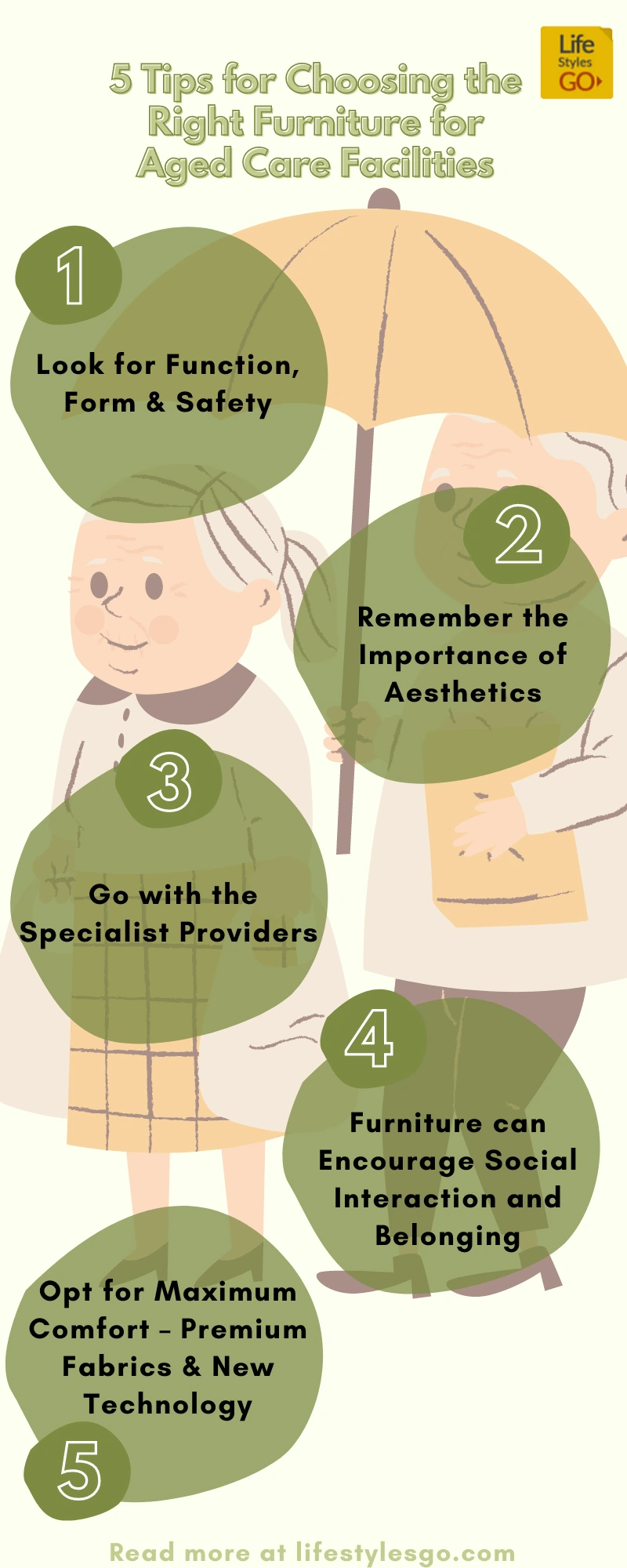 5 Tips for Choosing the Right Furniture for Aged Care Facilities Infographic