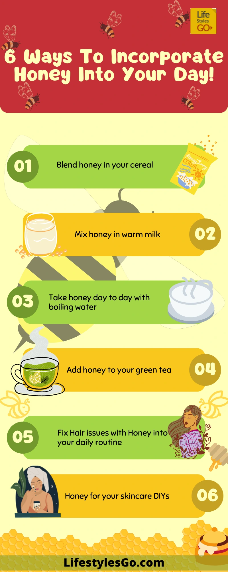 Incorporate Honey Into Your Daily Routine Infographic