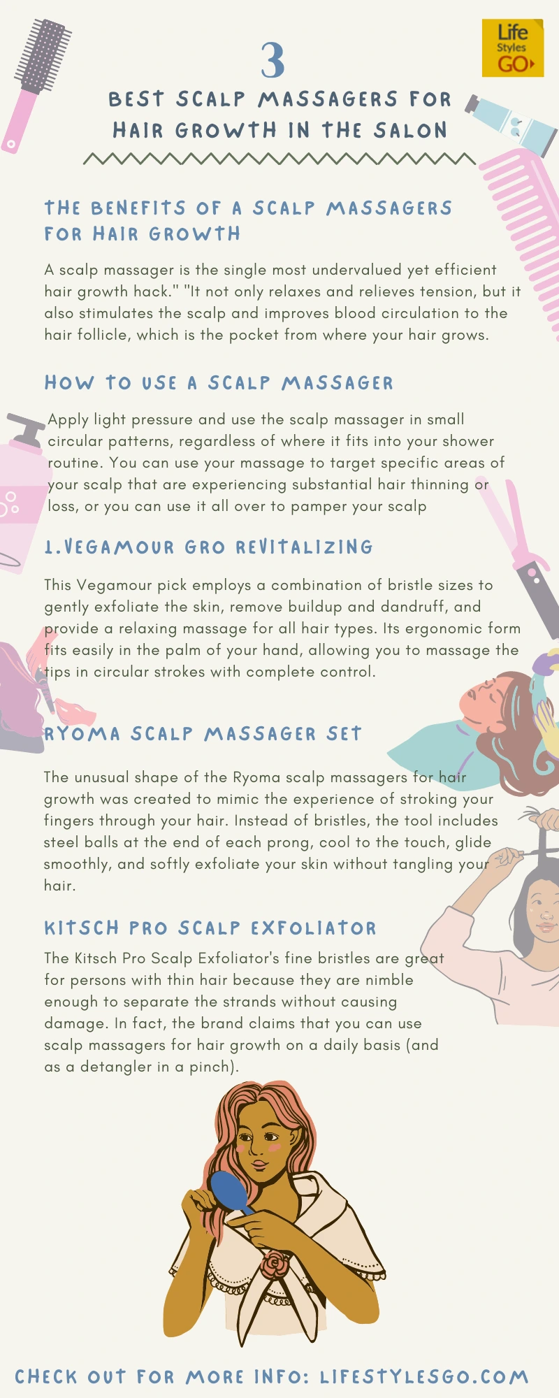 Best Scalp Massagers For Hair Growth Infographic