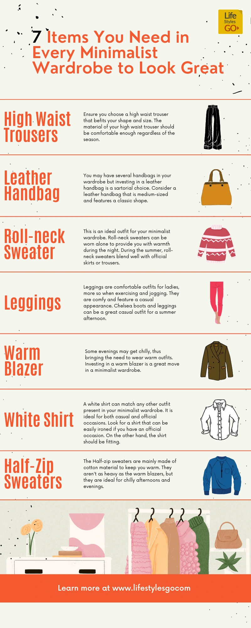 Items You Need in Every Minimalist Wardrobe Infographic