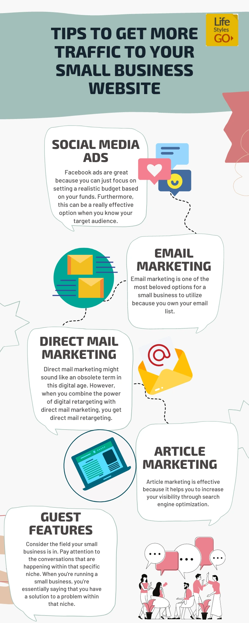 Tips to Get More Traffic to Your Small business Website Infographic