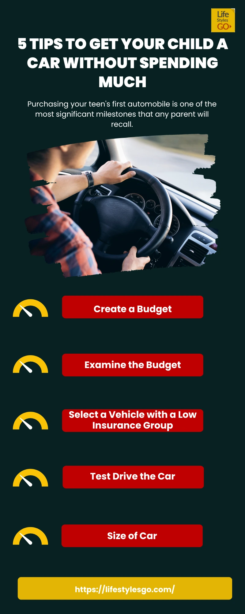 5 tips to Get Your Child a Car Without Spending much Infographic